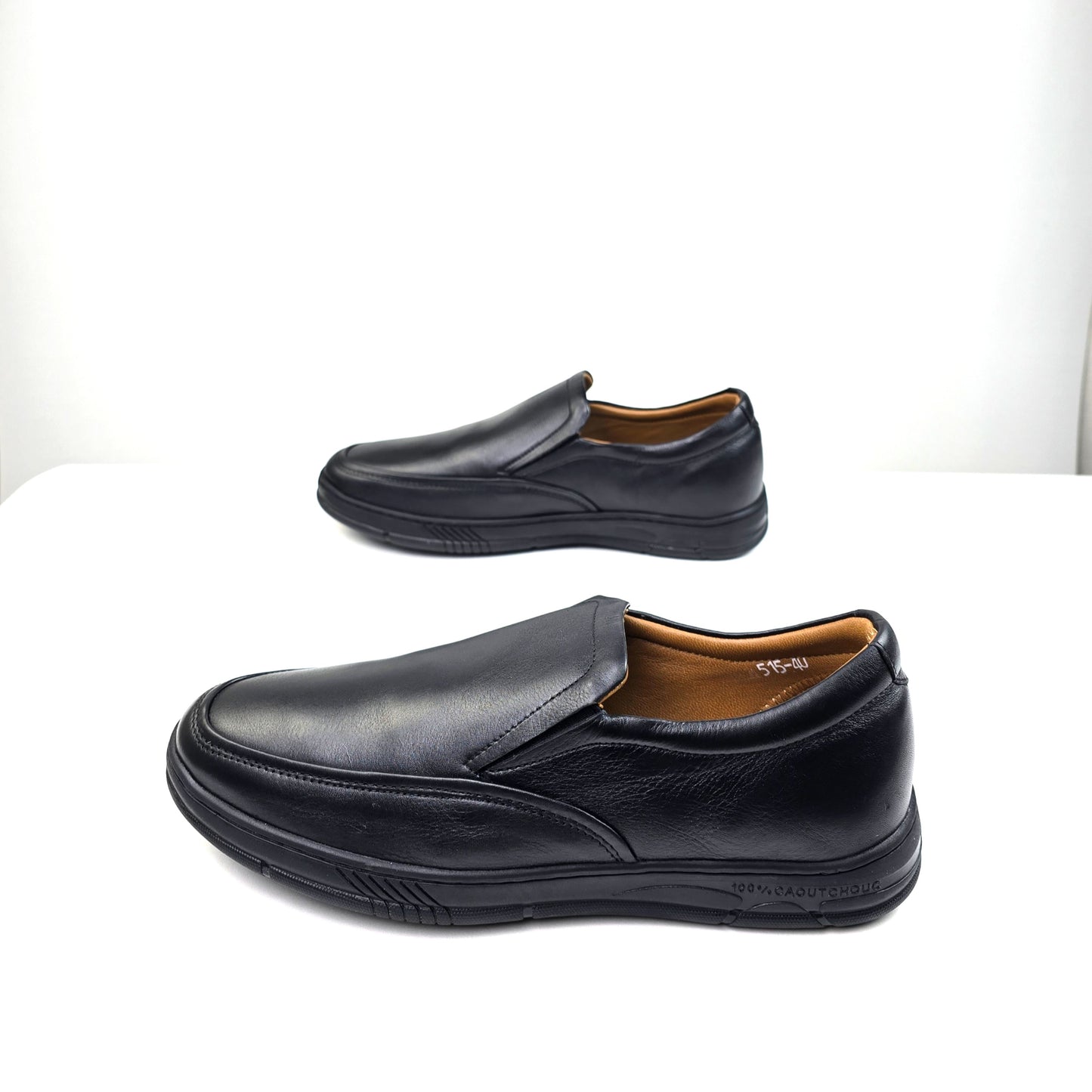 0522 chaussure Richelieu confortable homme en cuir noir