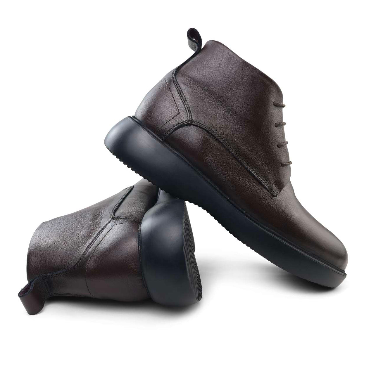 0305 bouttine en cuir homme marron