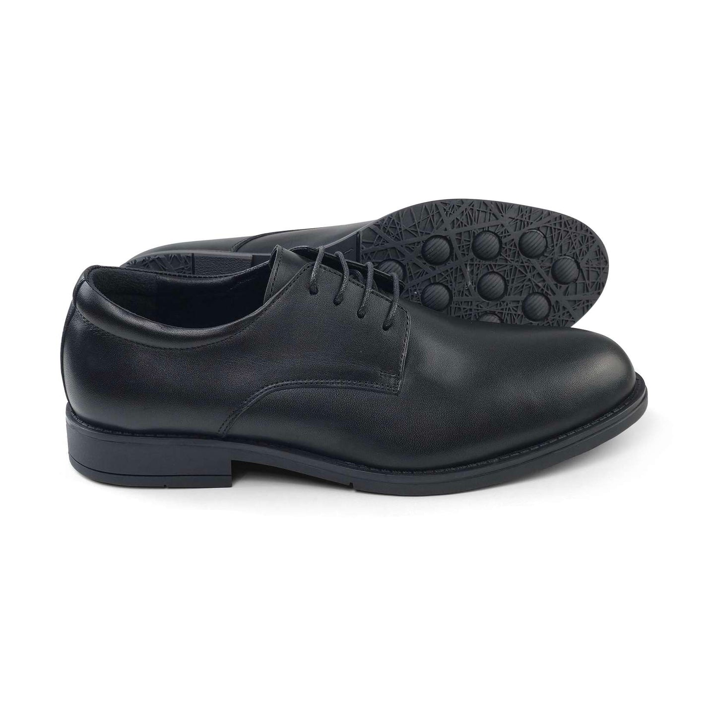 07 chaussure Richelieu confortable homme en cuir noir