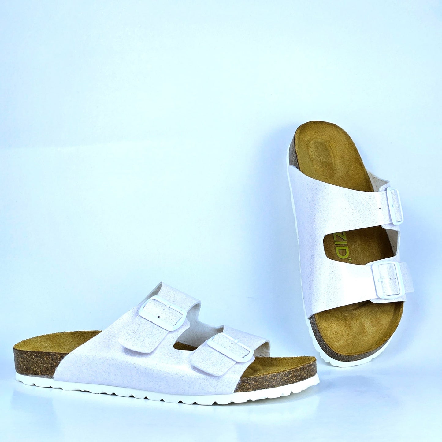 080 sandale cuir synthetique femme blanc