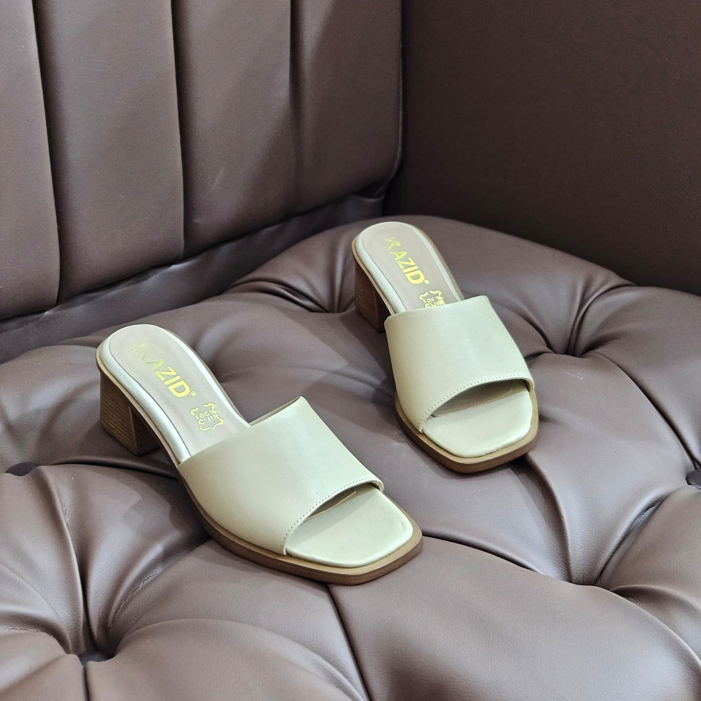 086 sandale kazid cuir femme beige