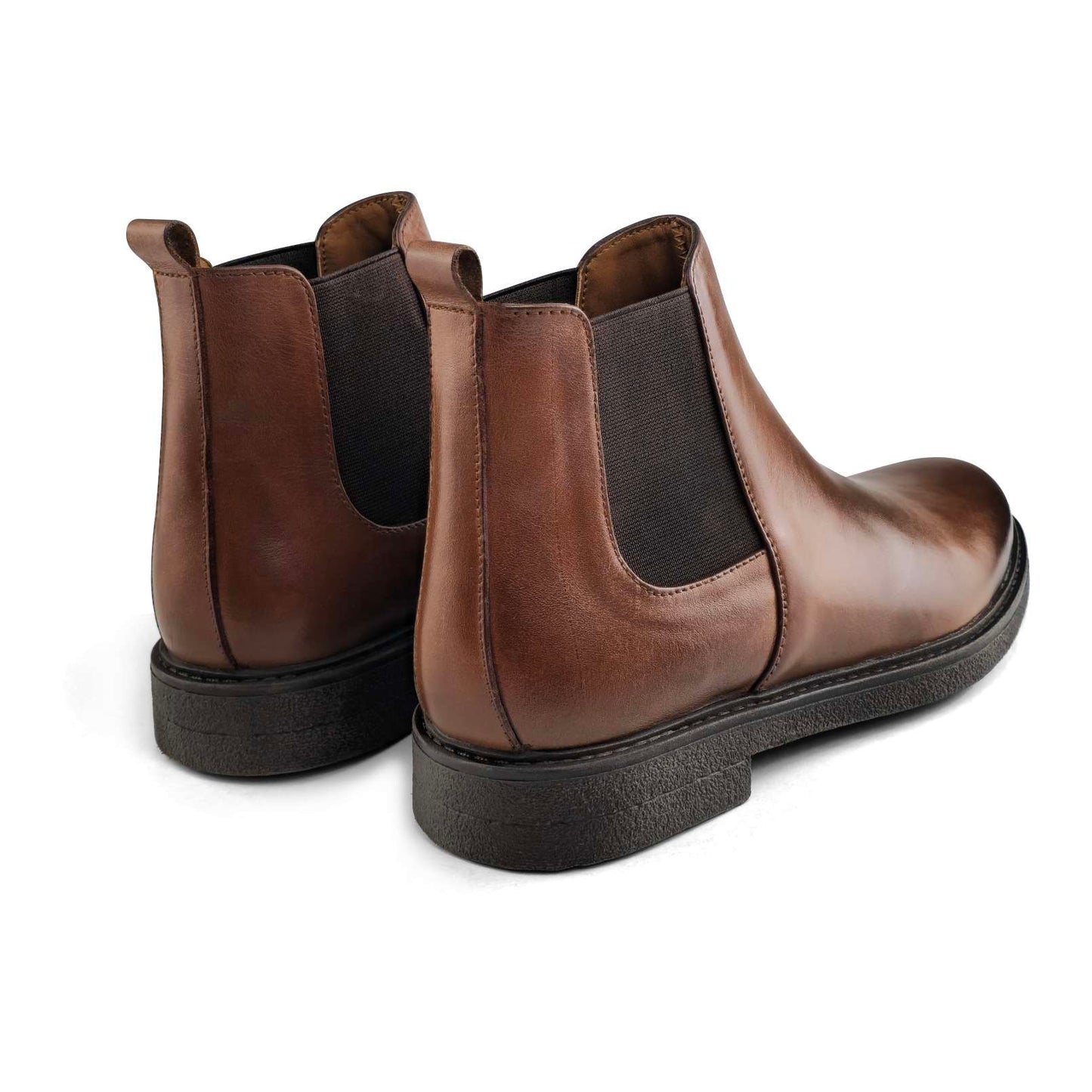 0312 BOTTINE EN CUIR homme tabac