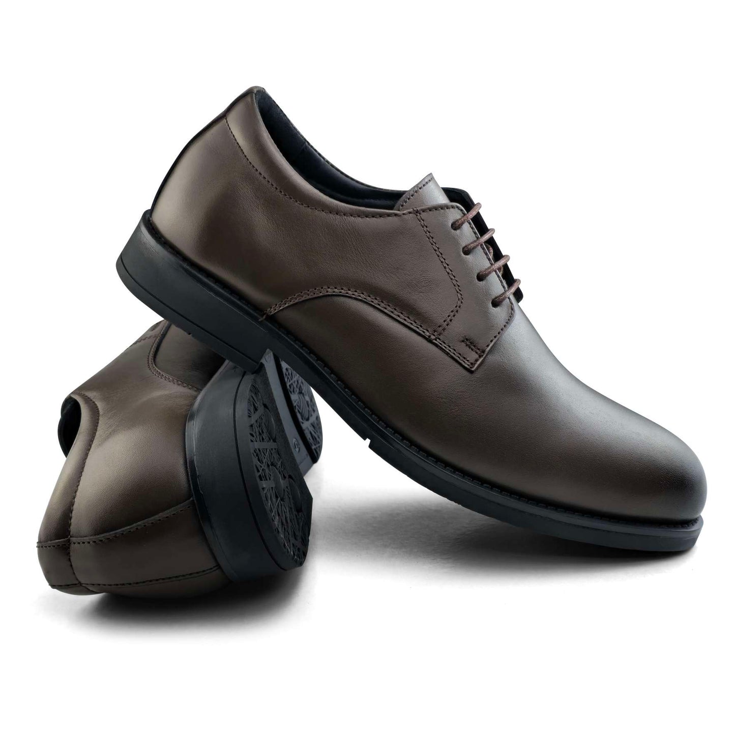 07 chaussure Richelieu confortable homme en cuir marron