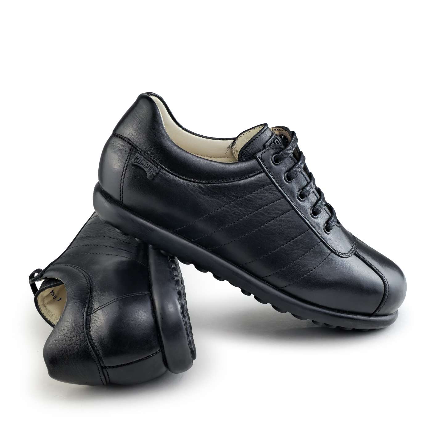 086 Chaussure camper Homme en cuir noir