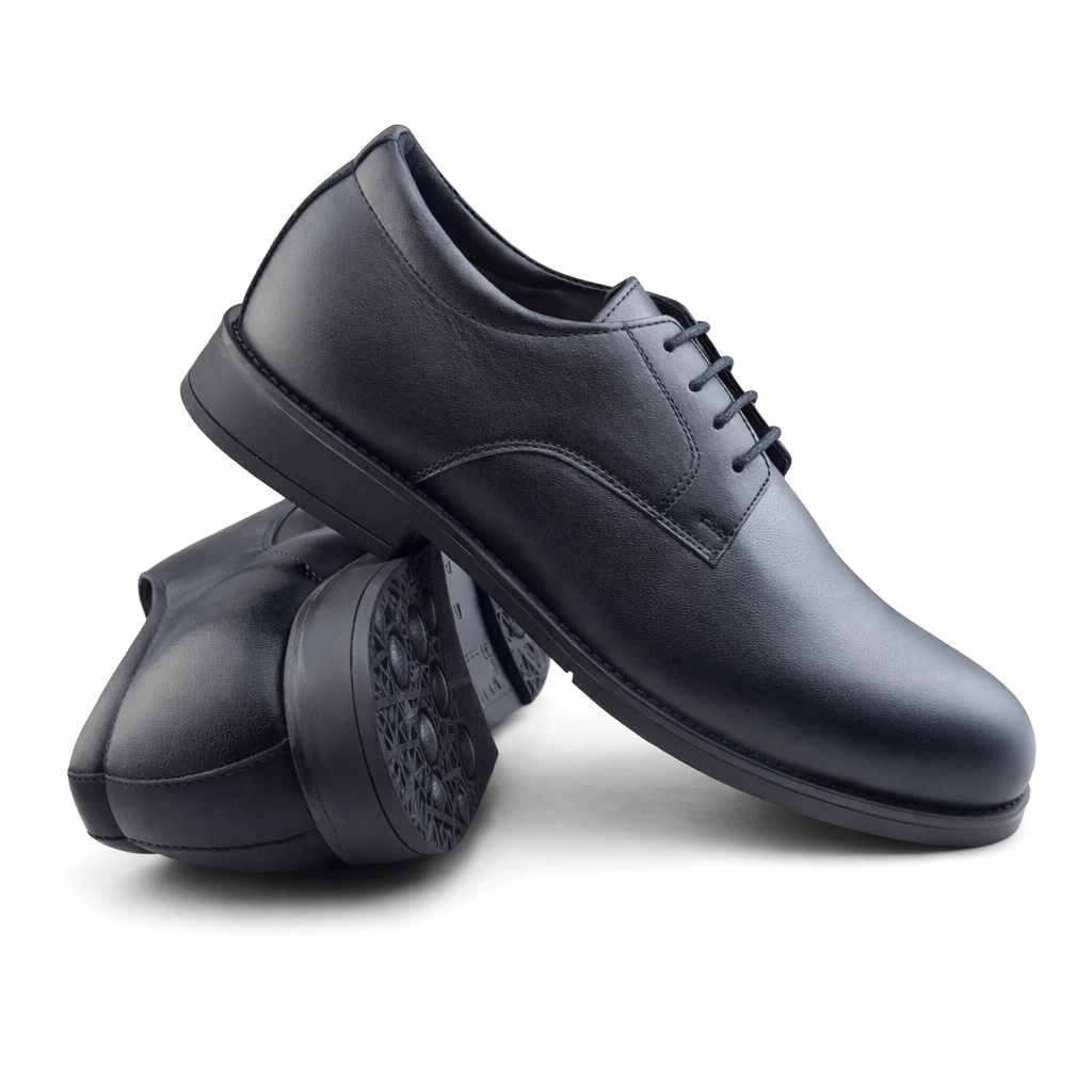 07 chaussure Richelieu confortable homme en cuir noir