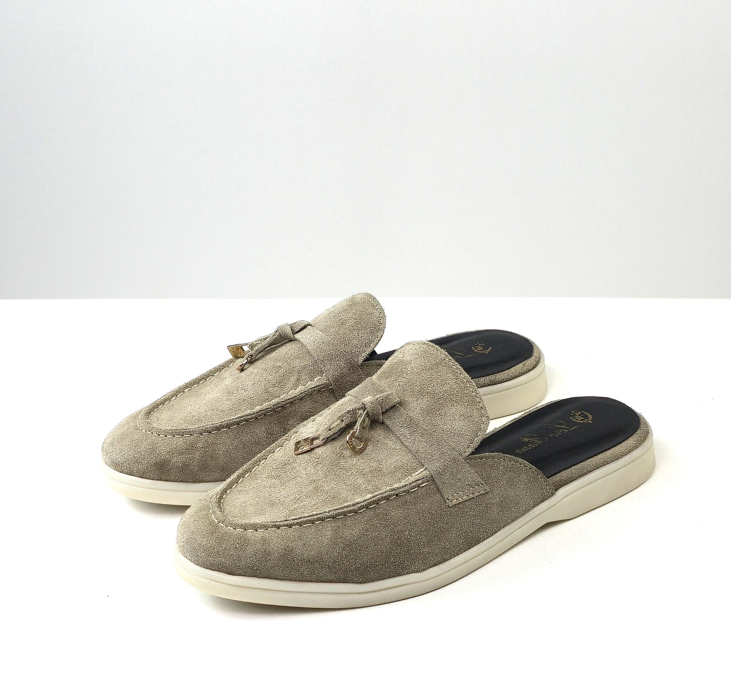 0119 chaussure Femme en cuir daim biege gris