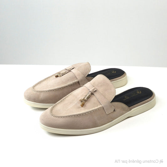 0119 chaussure Femme en cuir daim biege rose bebe