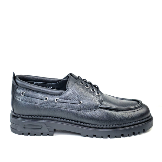 0556 chaussure Richelieu homme en cuir noir