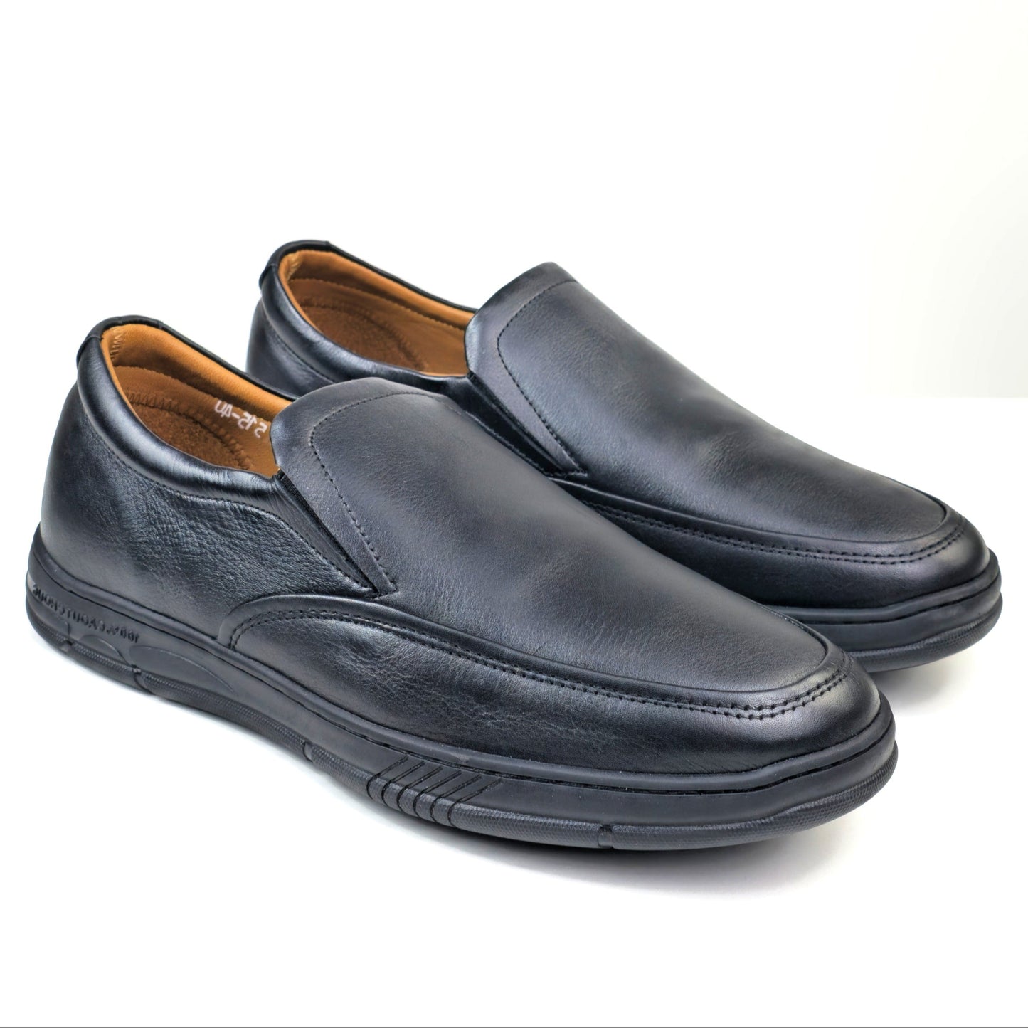 0522 chaussure Richelieu confortable homme en cuir noir