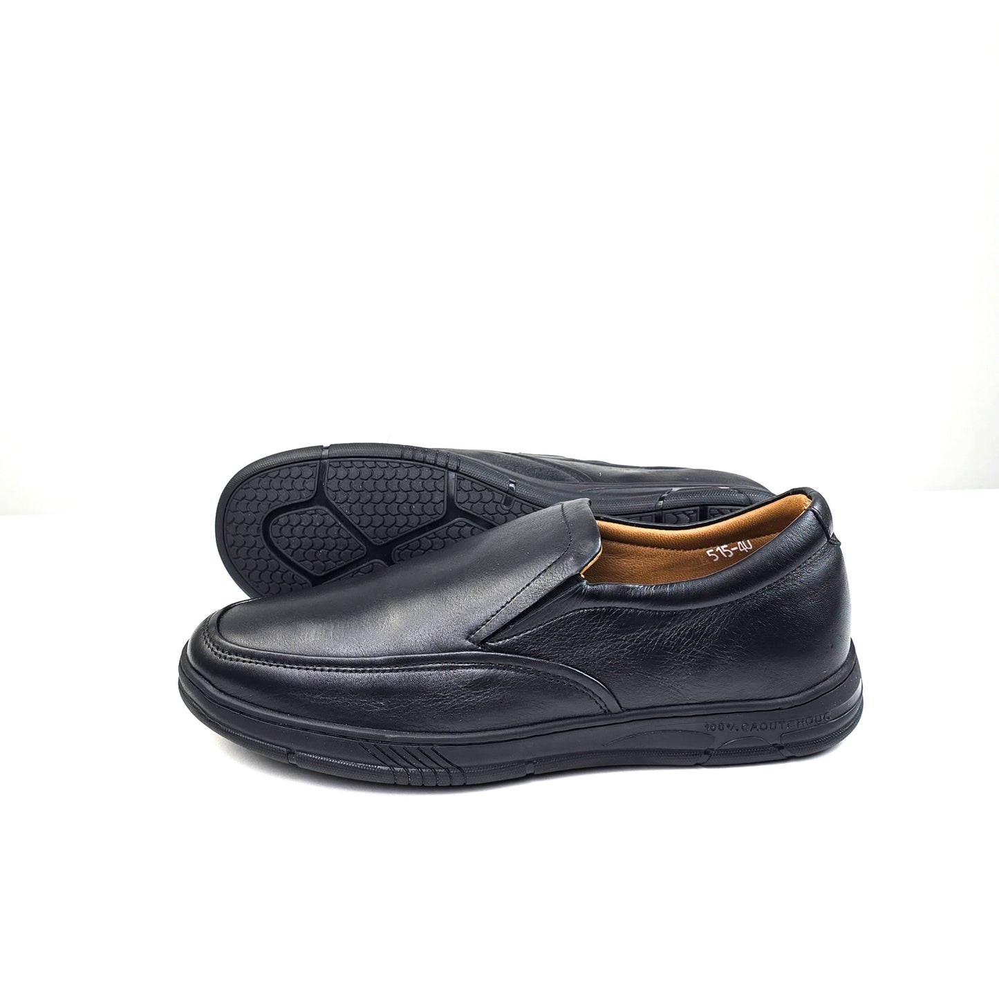 0522 chaussure Richelieu confortable homme en cuir noir