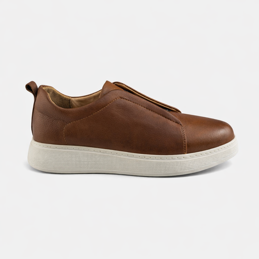 097 Chaussure Sneaker Homme en cuir  tabac