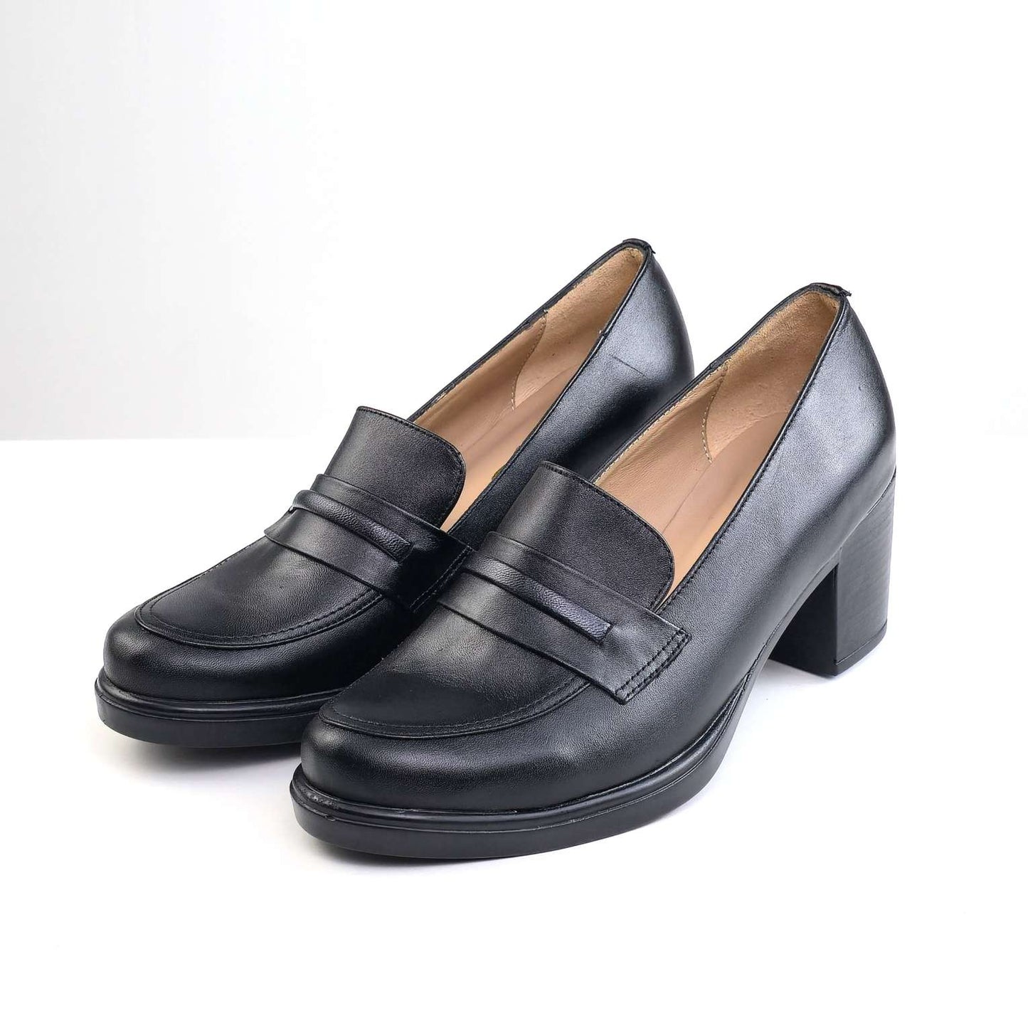 0238 chaussure Femme en cuir noir/marron