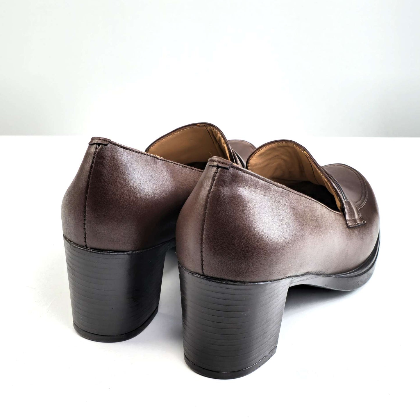 0238 chaussure Femme en cuir noir/marron