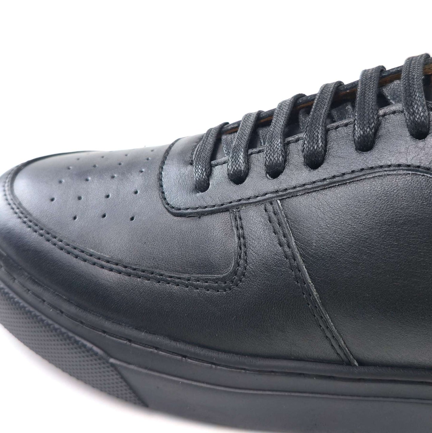 0161 Chaussure Sneaker Homme en cuir  noir