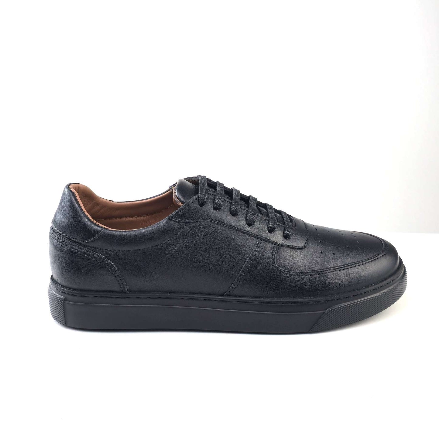 0161 Chaussure Sneaker Homme en cuir  noir