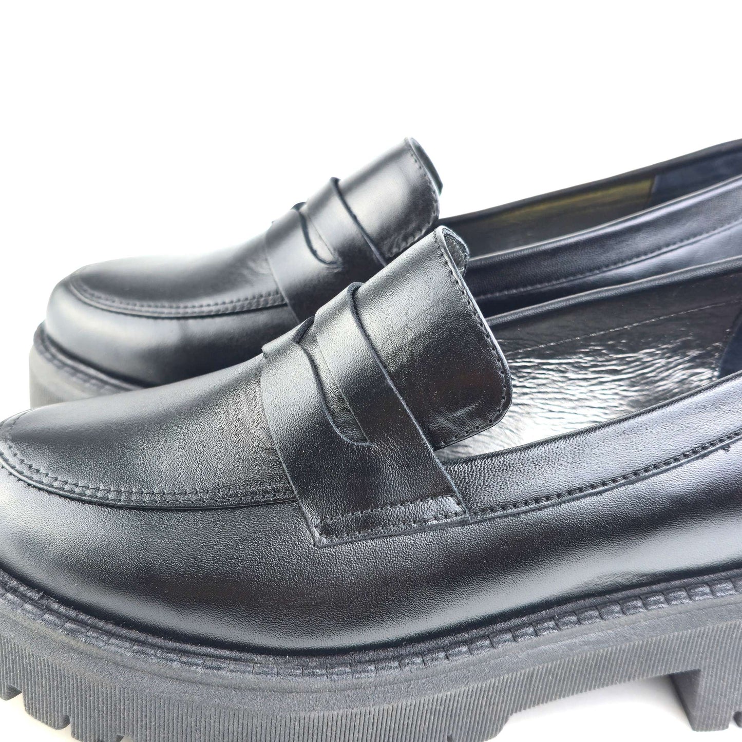 0817 chaussure en cuir femme beige/noir