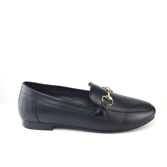 0254 chaussure en cuir femme noir
