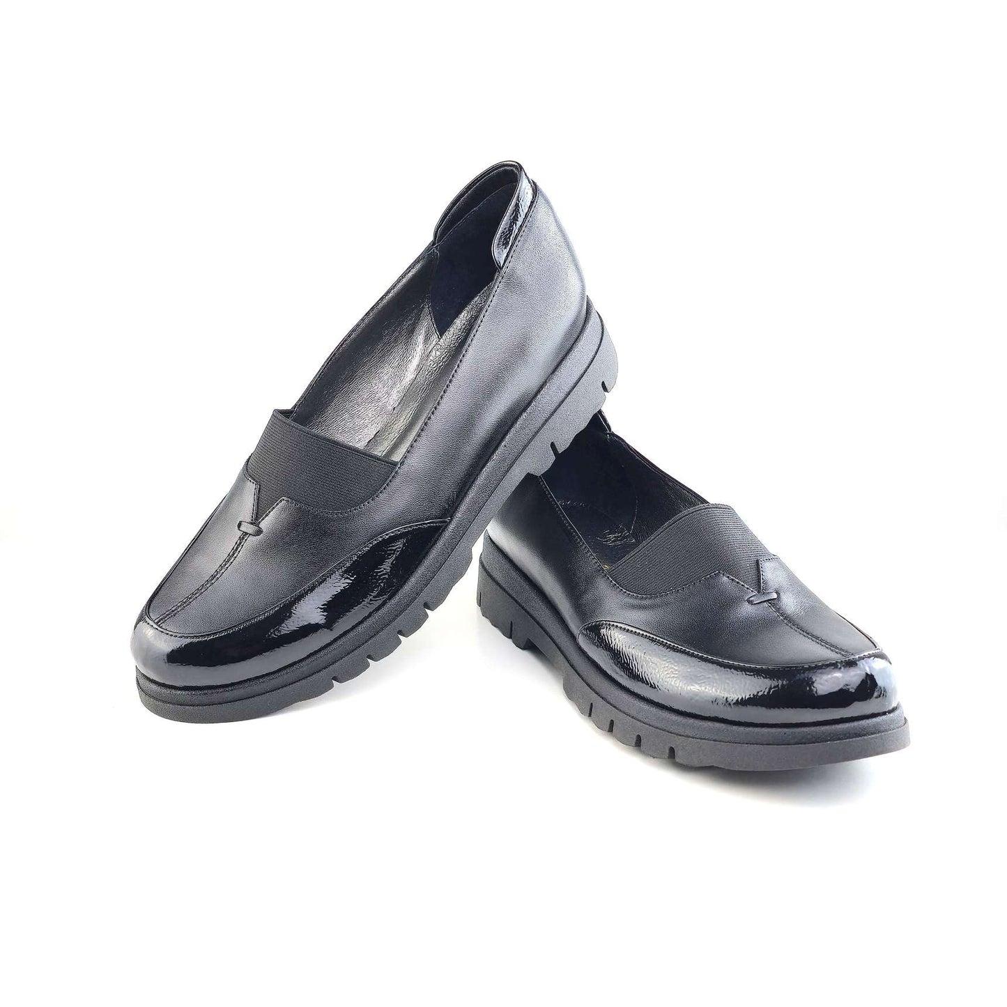 0149 chaussure confortable en cuir femme noir