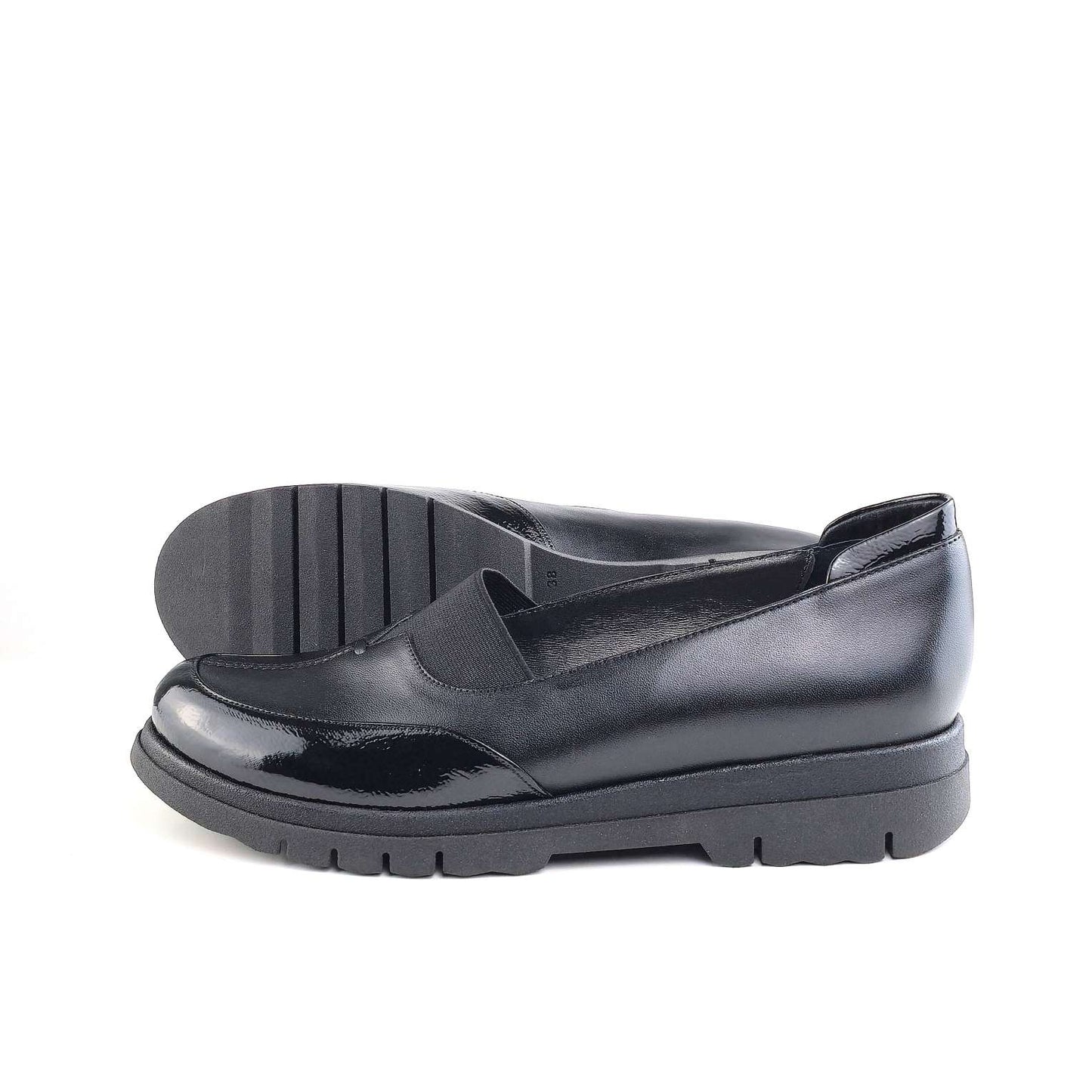 0149 chaussure confortable en cuir femme noir