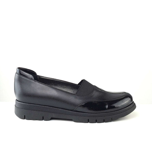 0149 chaussure confortable en cuir femme noir