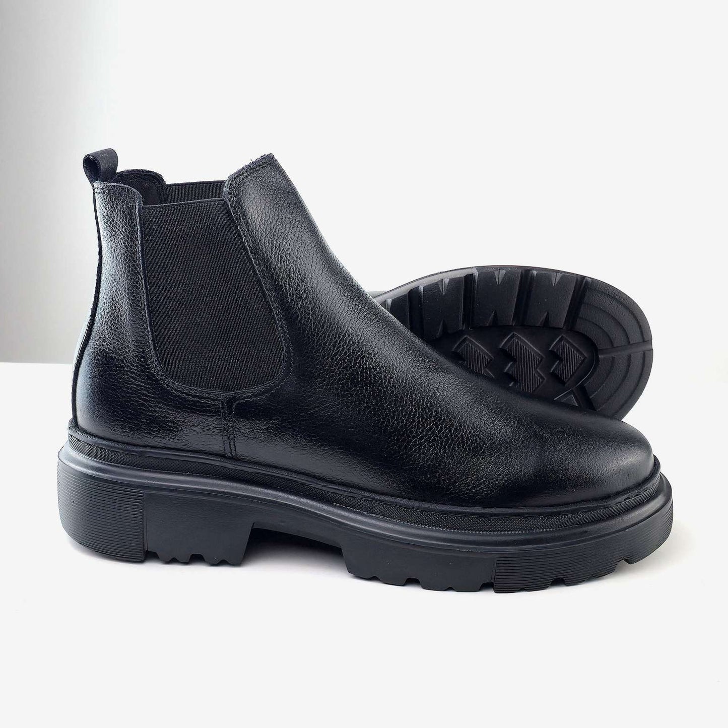 0310 bouttine Chelsea en cuir homme marron