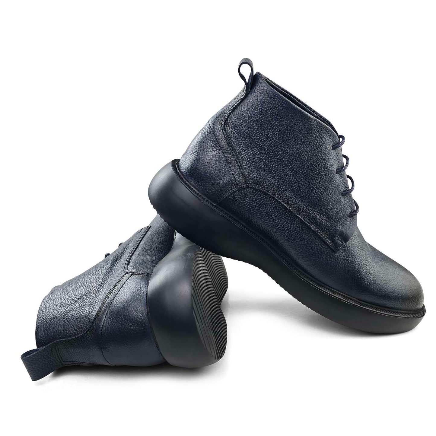 0305 bouttine en cuir homme noir/marron/bleumarin