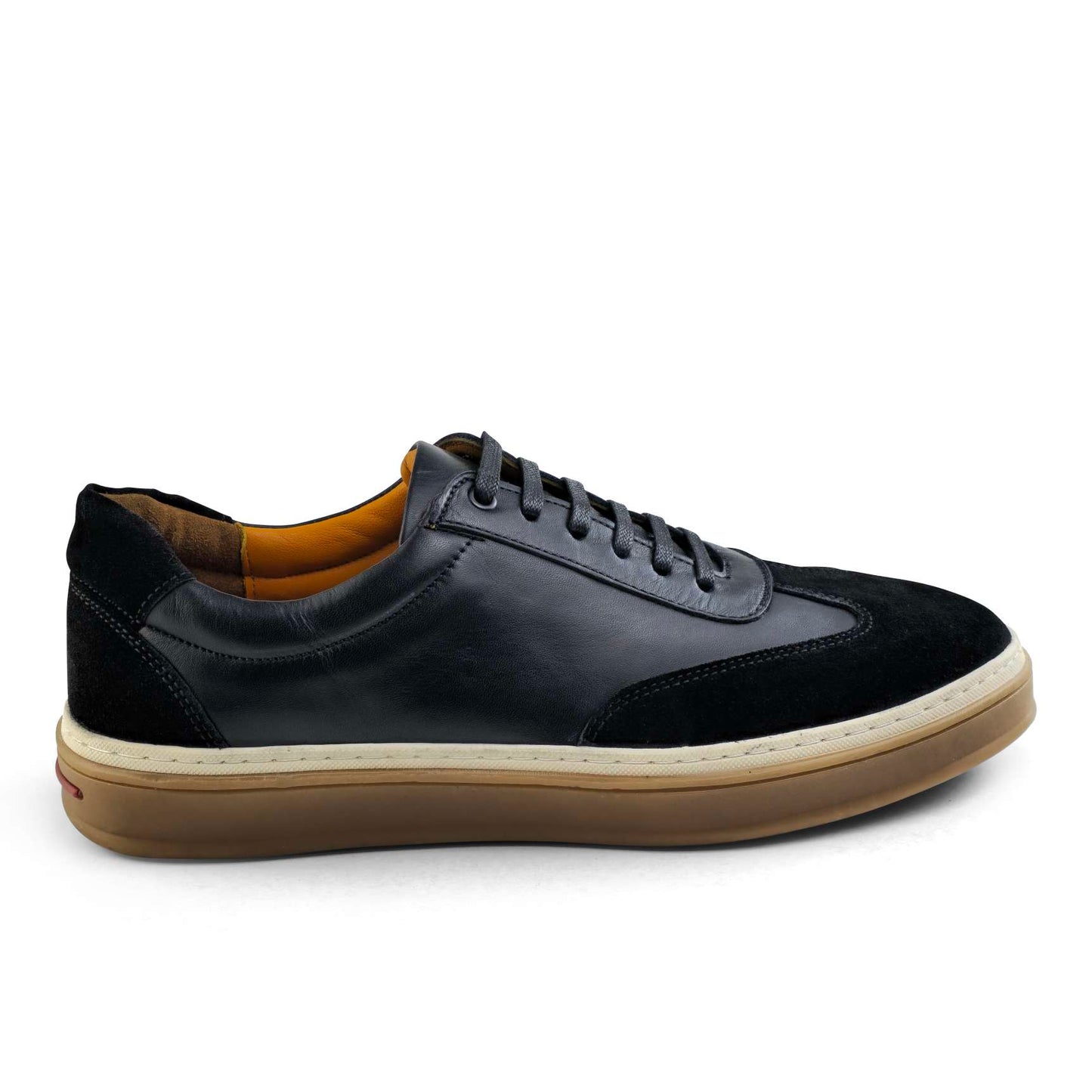 0235 Chaussure Sneaker Homme en cuir  noir