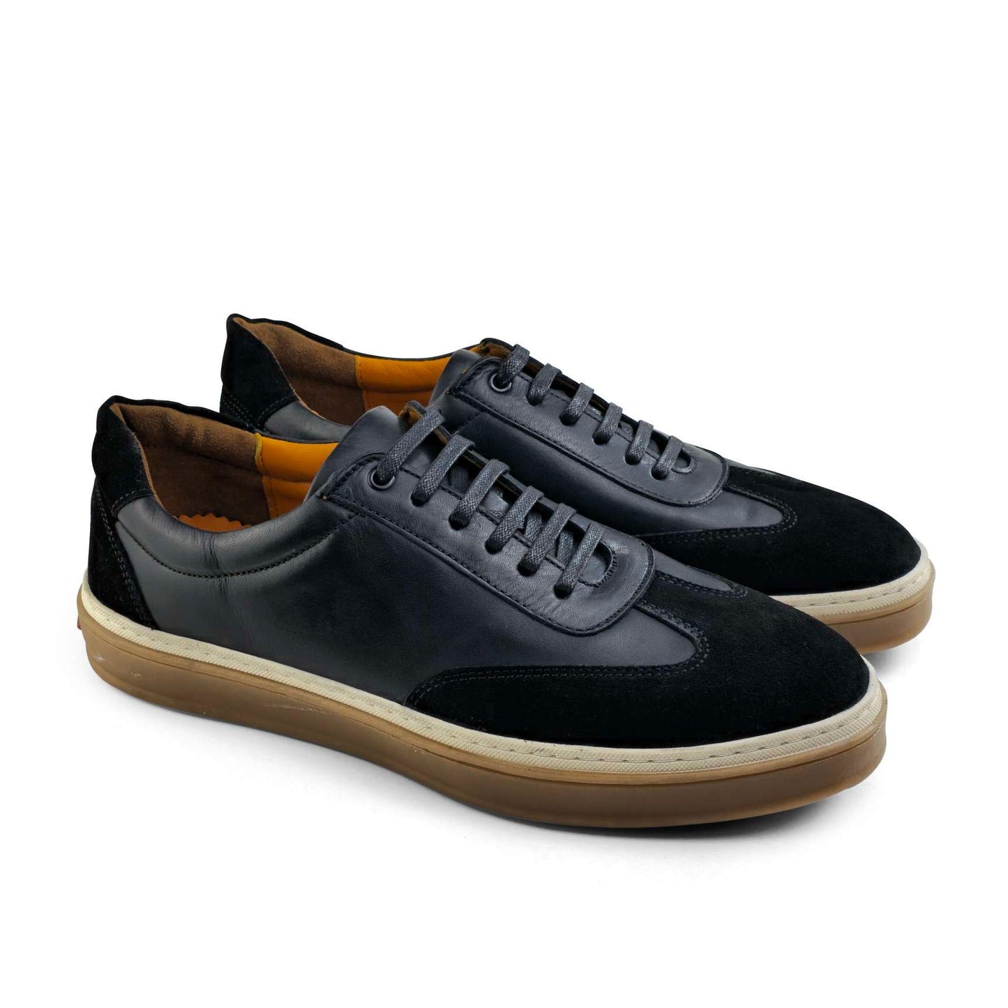 0235 Chaussure Sneaker Homme en cuir  noir
