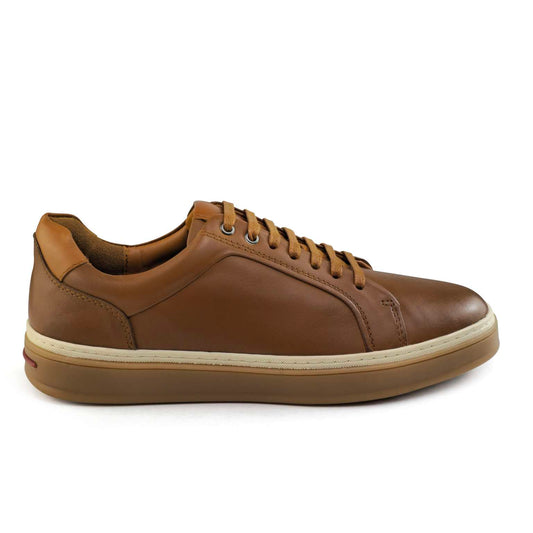 0101 Chaussure Sneaker Homme en cuir  marron tabac