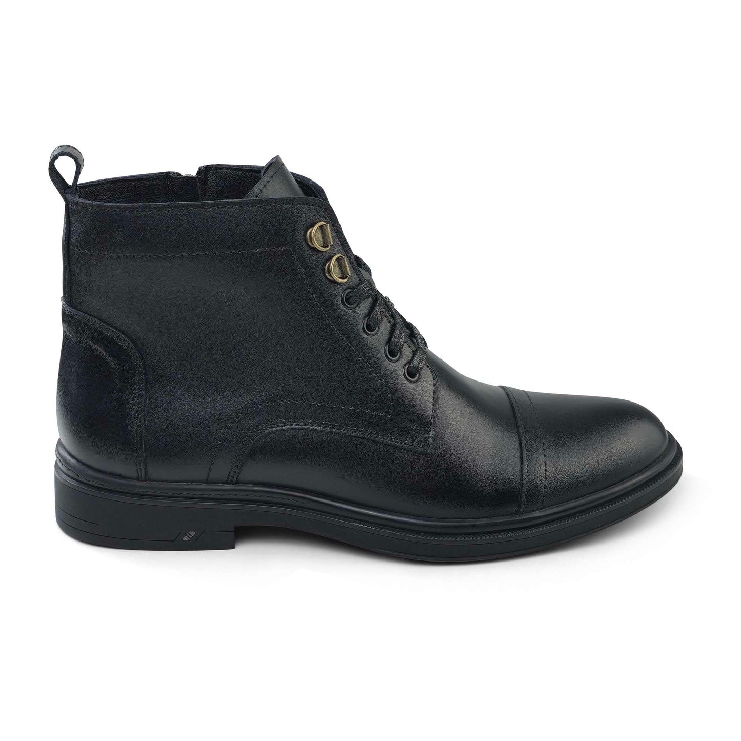 0100 bouttine en cuir homme noir