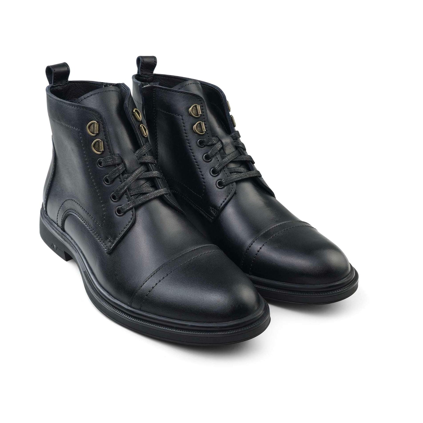 0100 bouttine en cuir homme noir