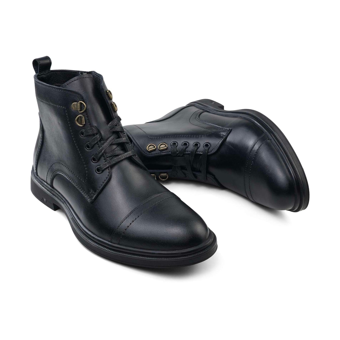 0100 bouttine en cuir homme noir