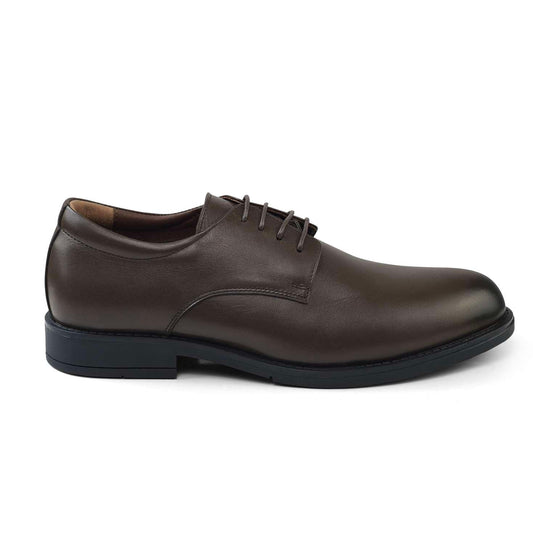 07 chaussure Richelieu confortable homme en cuir marron