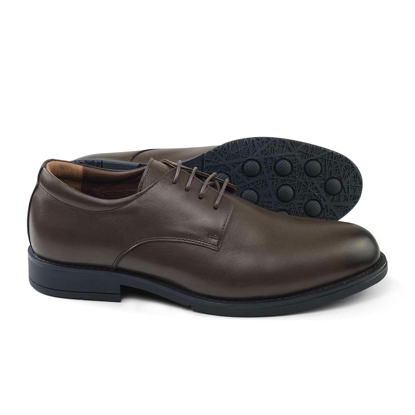 07 chaussure Richelieu confortable homme en cuir marron