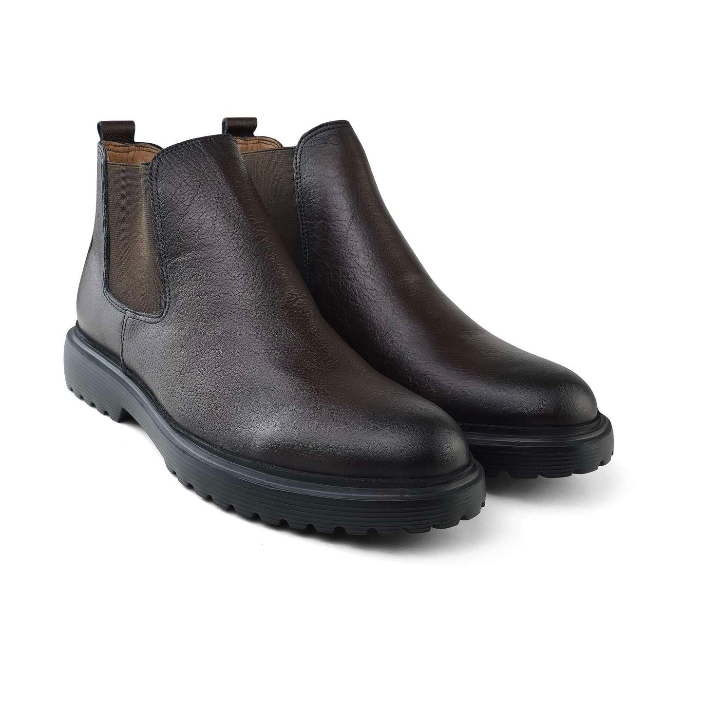 0306 bouttine Chelsea en cuir homme marron