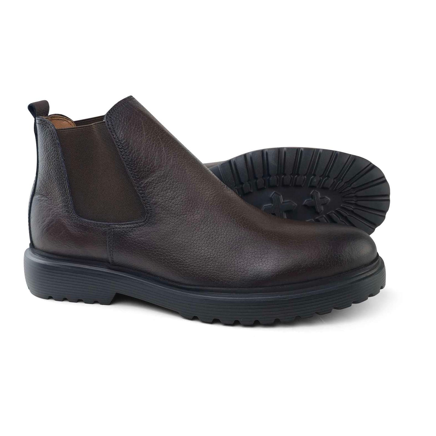 0306 bouttine Chelsea en cuir homme marron