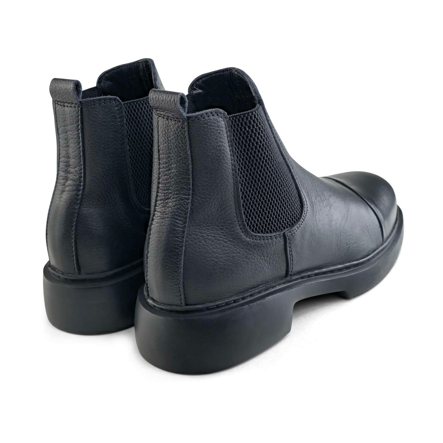 033 bottine homme cuir noir/tabac