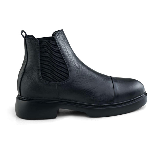 033 BOTTINE EN CUIR NOIR