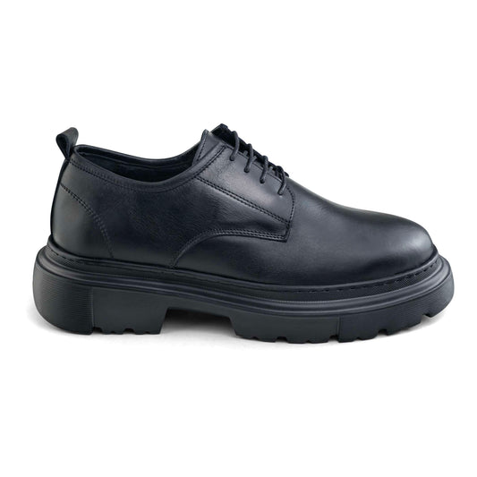 018 chaussure Richelieu confortable homme en cuir noir