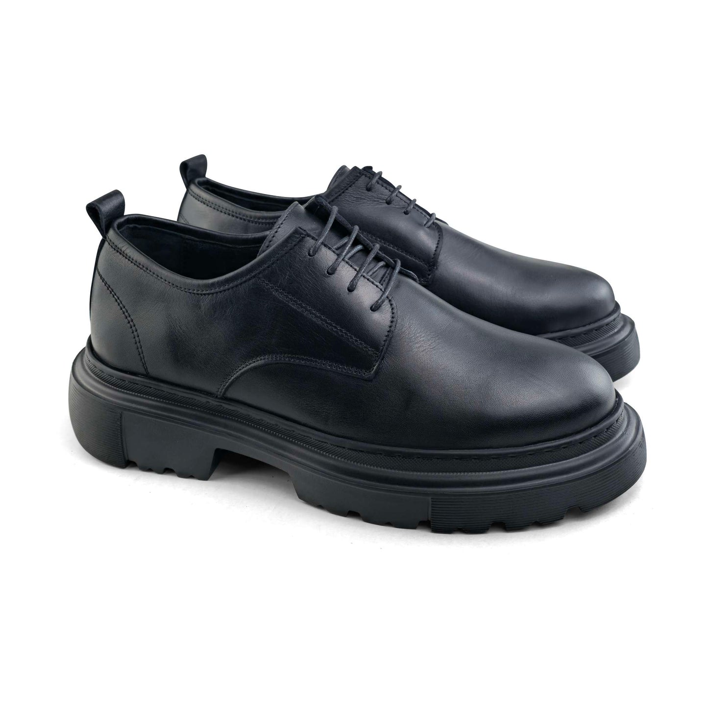 018 chaussure Richelieu confortable homme en cuir noir