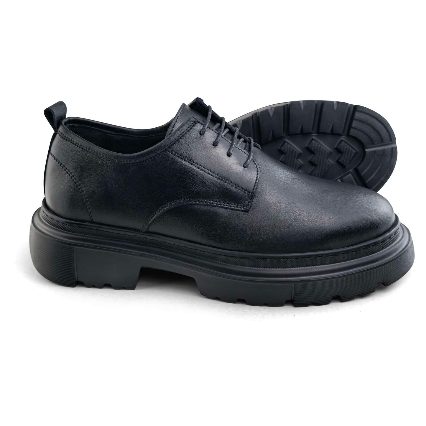 018 chaussure Richelieu confortable homme en cuir noir