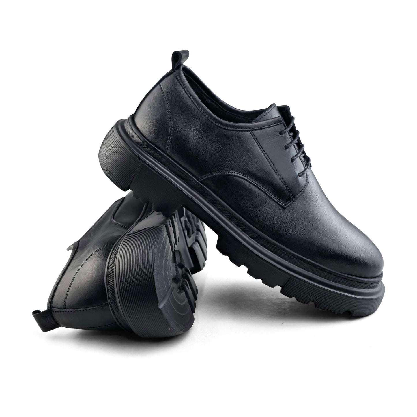 018 chaussure Richelieu confortable homme en cuir noir