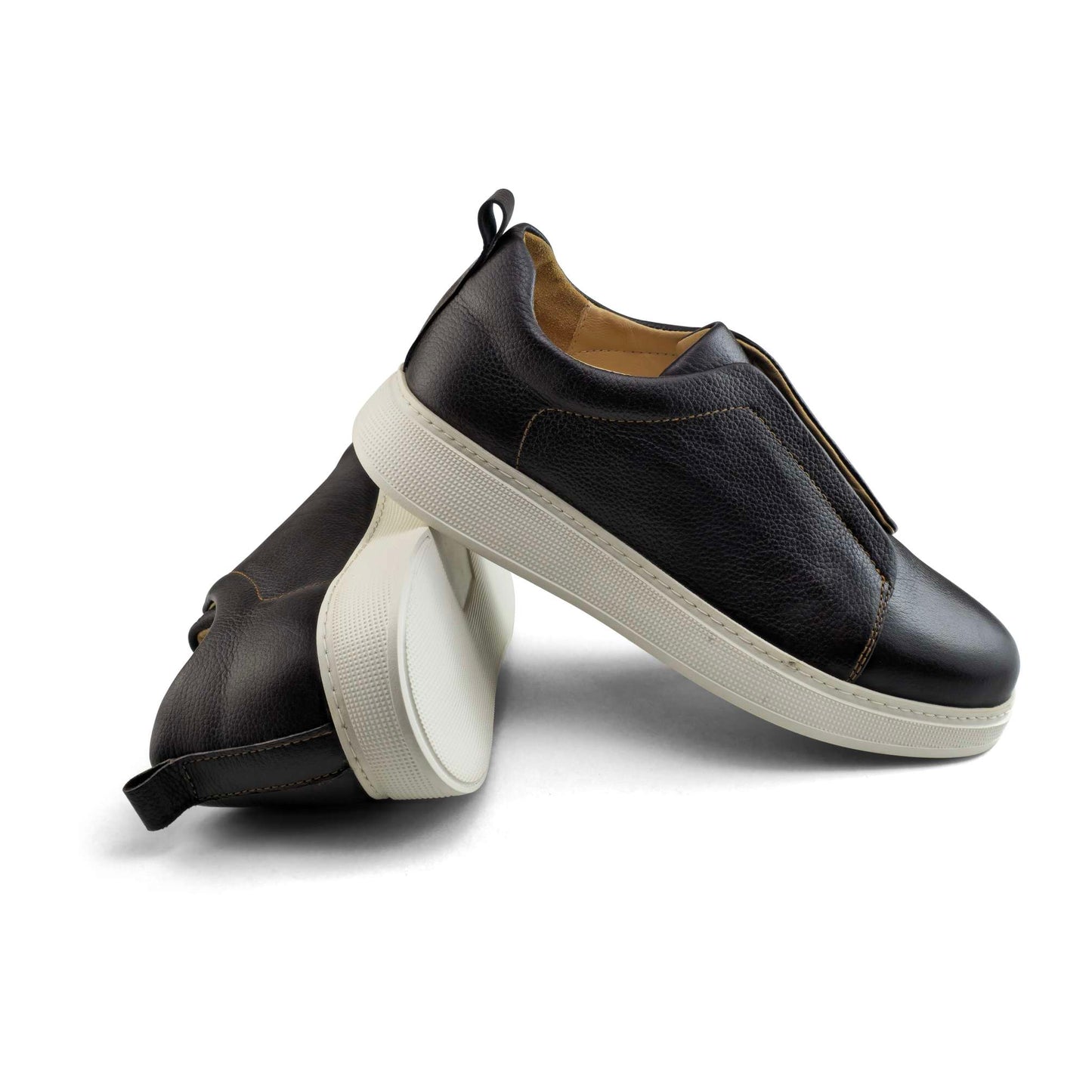 097 Chaussure Sneaker Homme en cuir marron