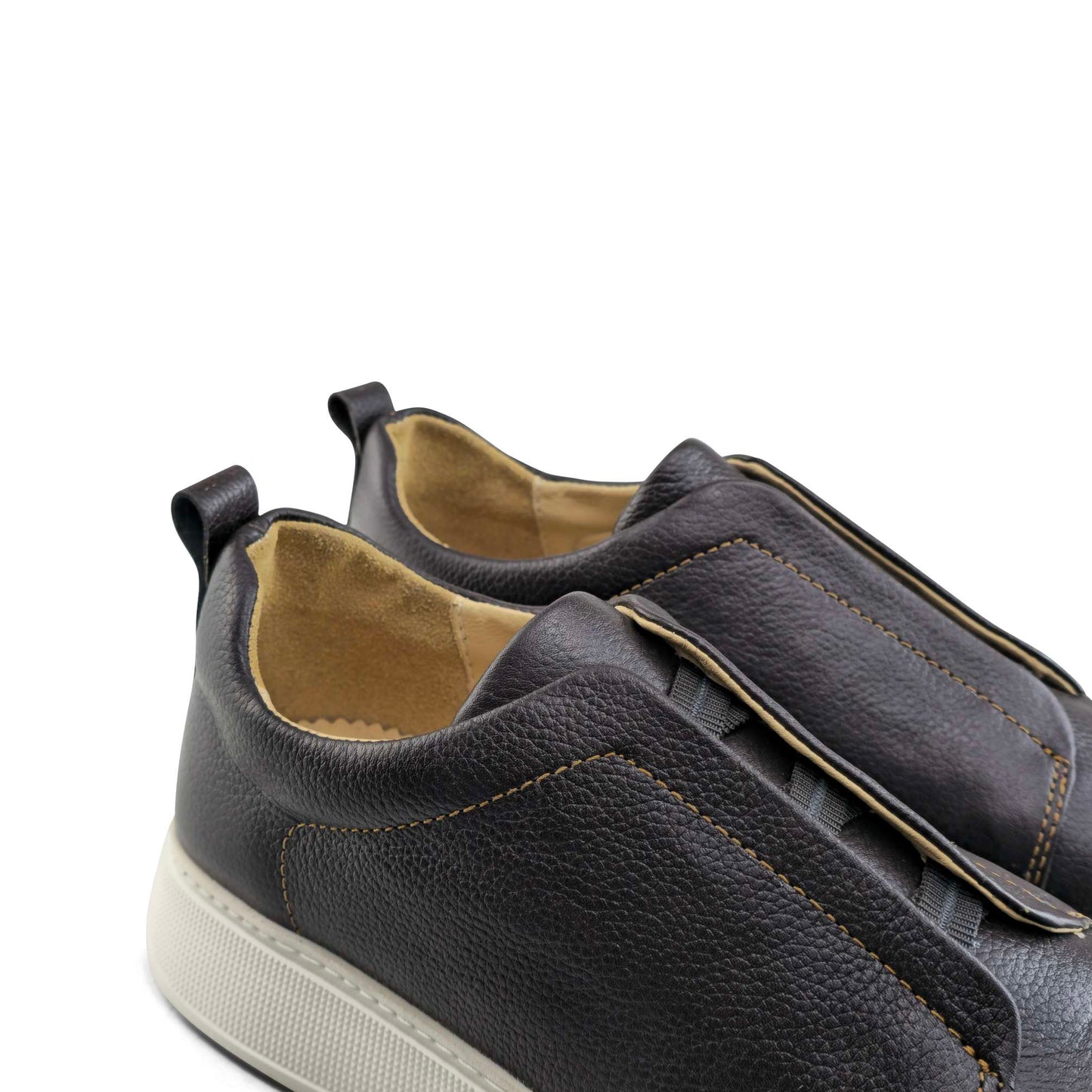 097 Chaussure Sneaker Homme en cuir marron