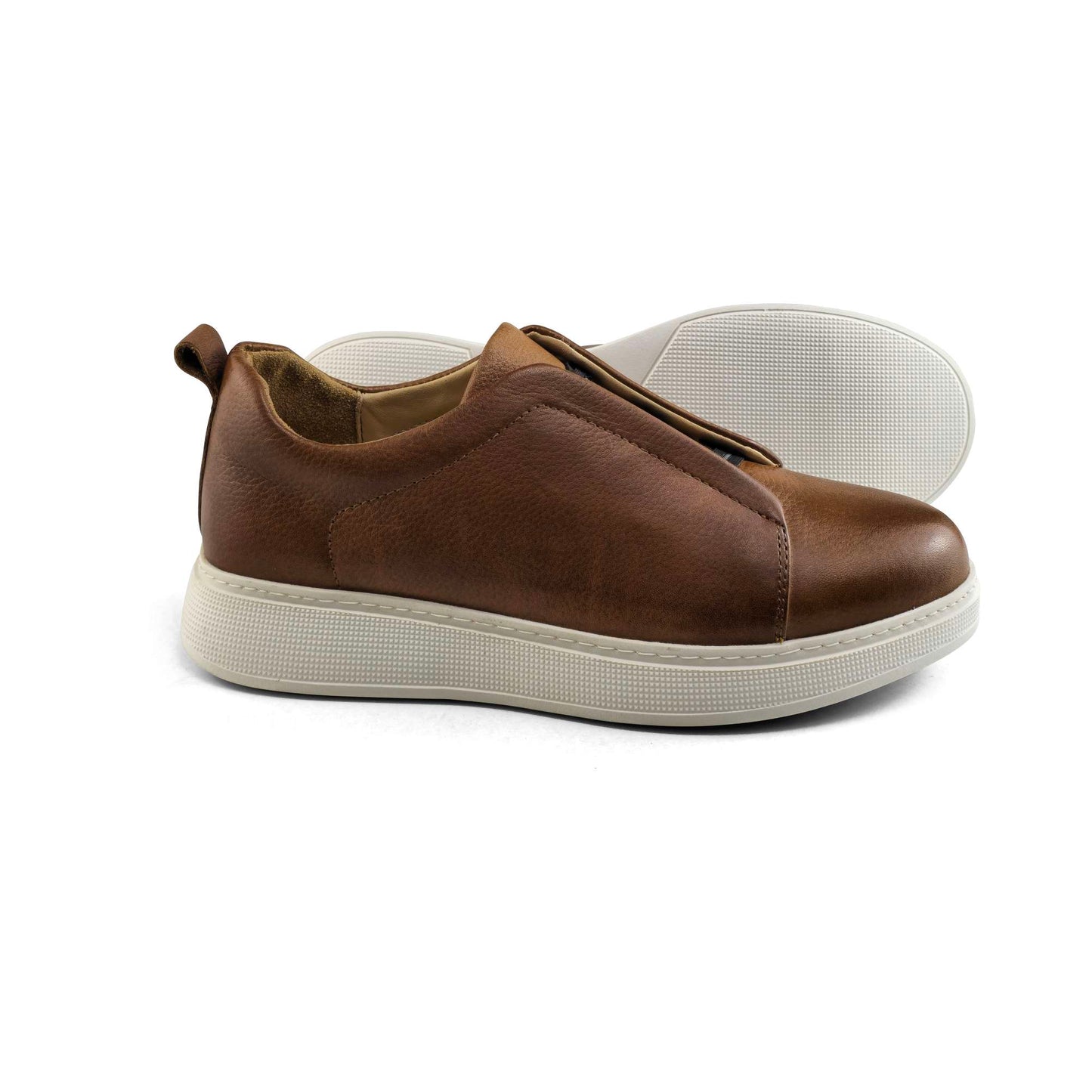 097 Chaussure Sneaker Homme en cuir  tabac