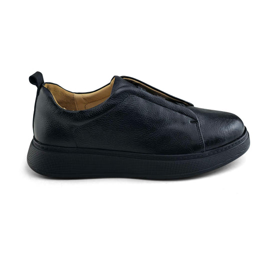 097 Chaussure Sneaker Homme en cuir  noir