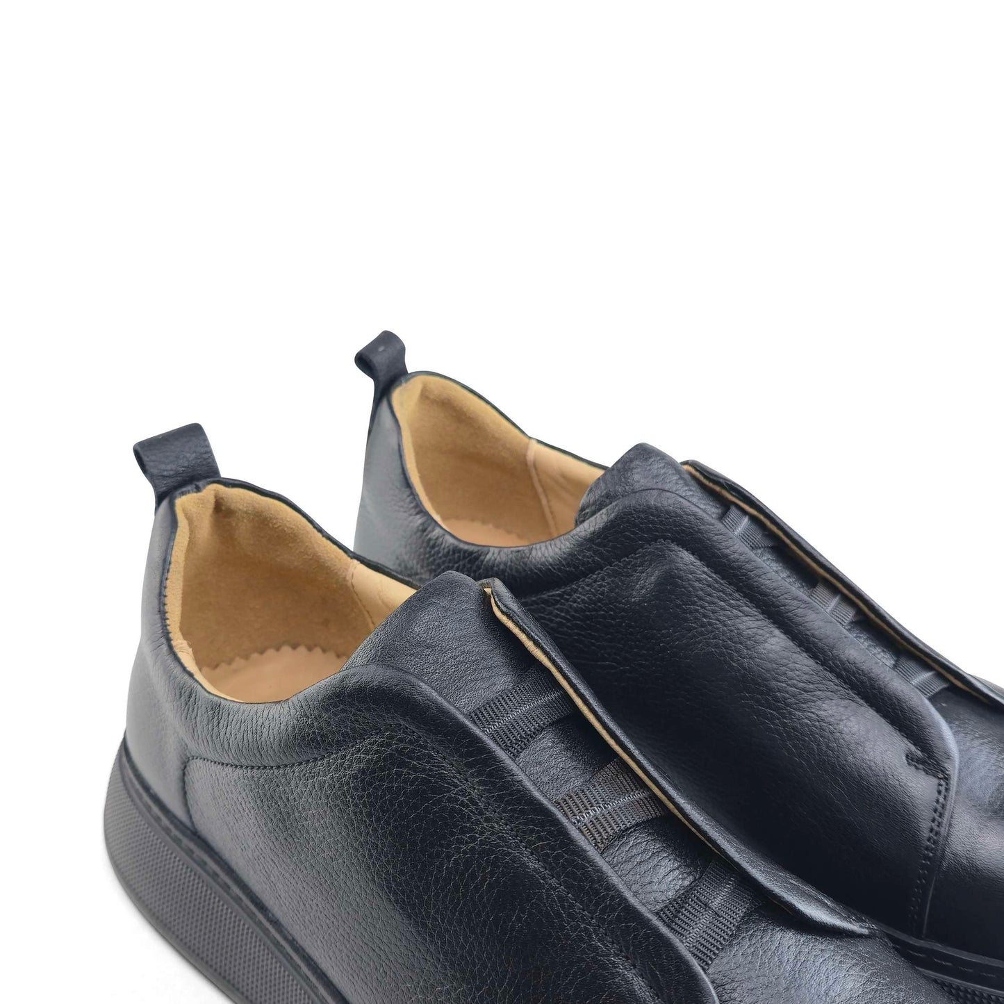 097 Chaussure Sneaker Homme en cuir  noir