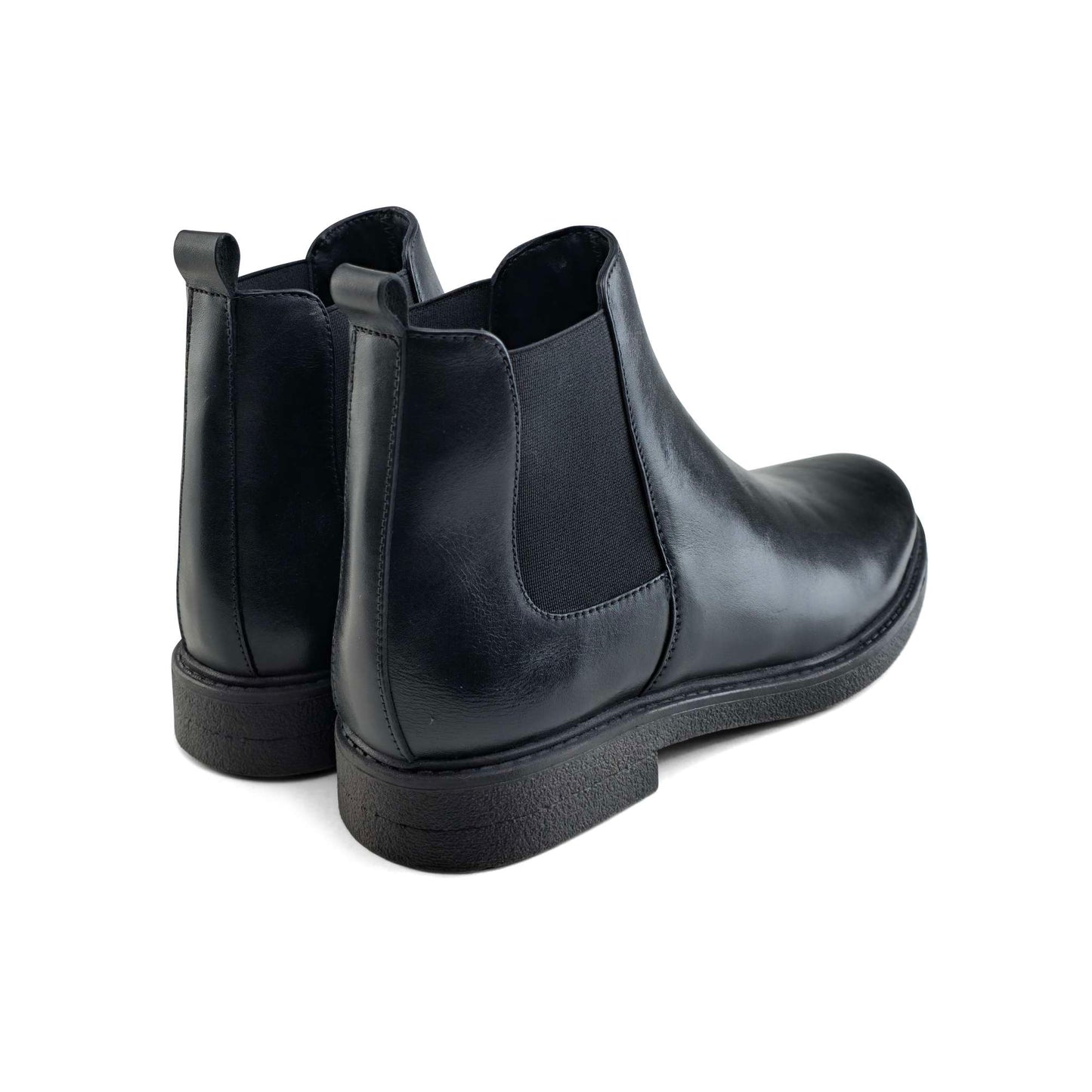 0312  BOTTINE EN CUIR homme noir