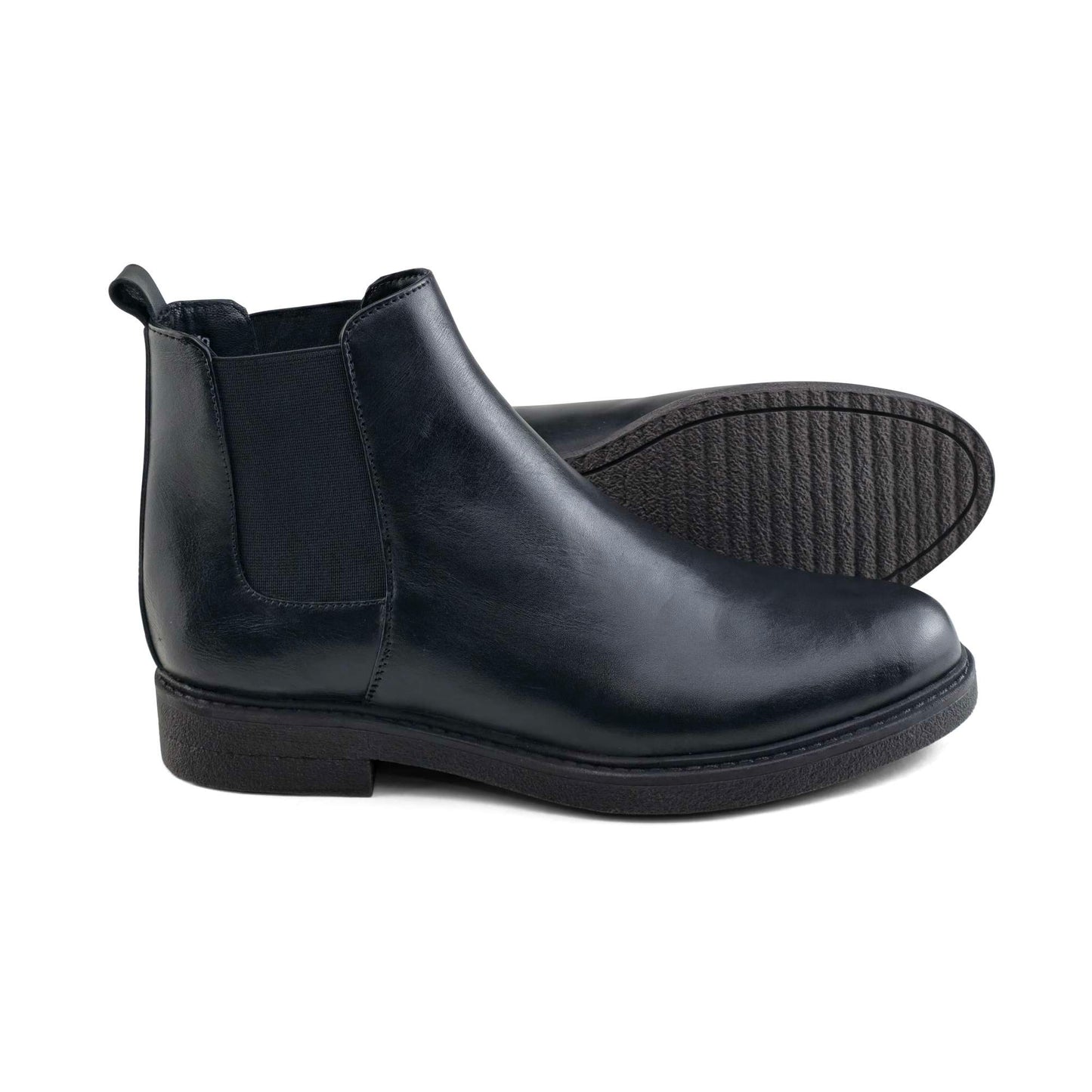 0312  BOTTINE EN CUIR homme noir