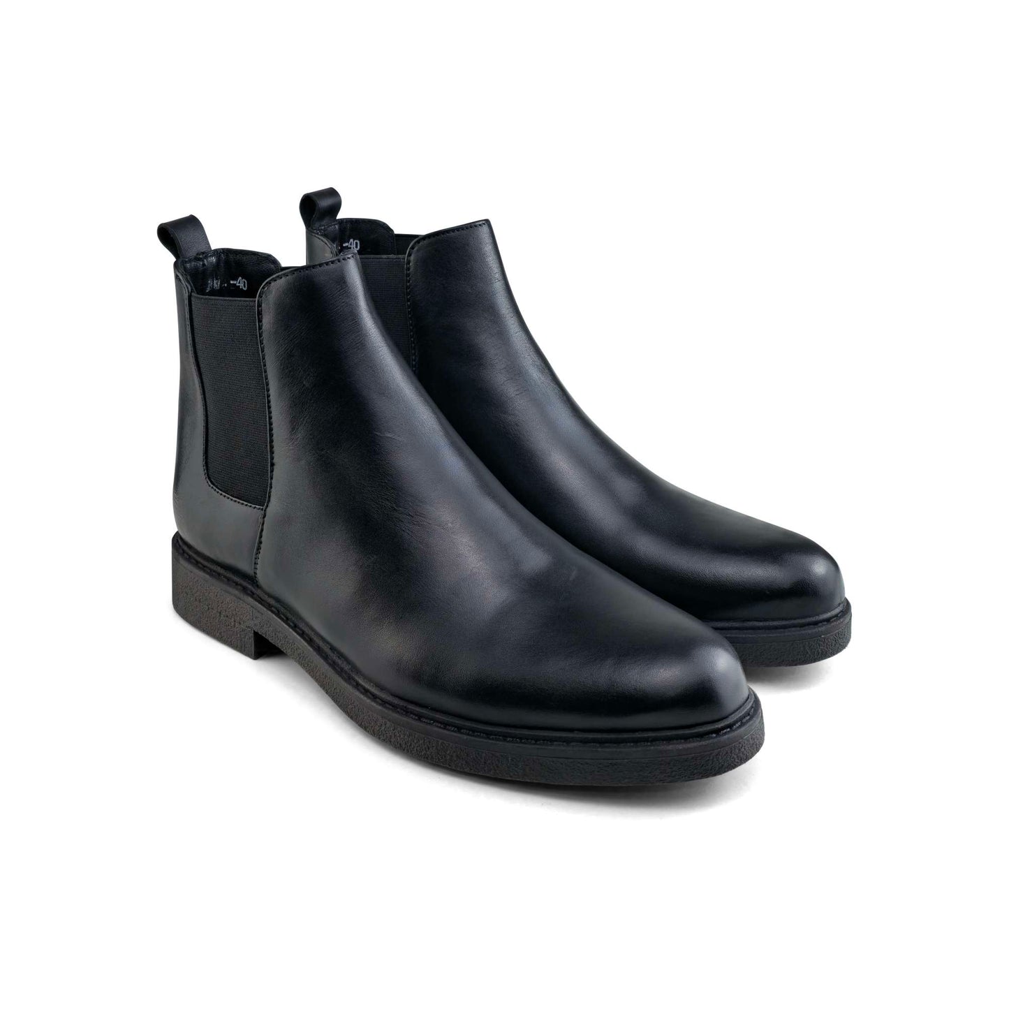 0312  BOTTINE EN CUIR homme noir